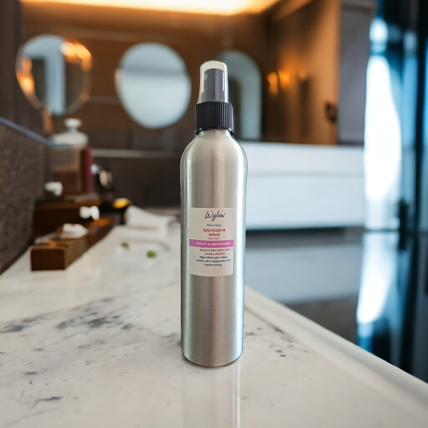 MAGNESIUM BODY SPRAY *Moisturizing & Healing* (8oz. Aluminum Bottle)