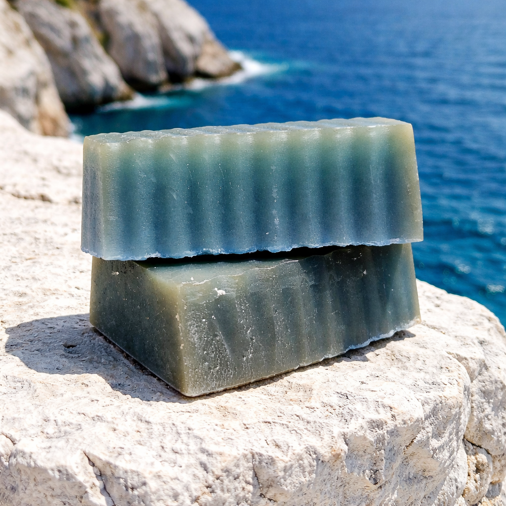 BLUE TANSY POWER FACIAL CLEANSING BAR *Sulfate Free* Pomegranate Oil, Lactic Acid (3.5oz)