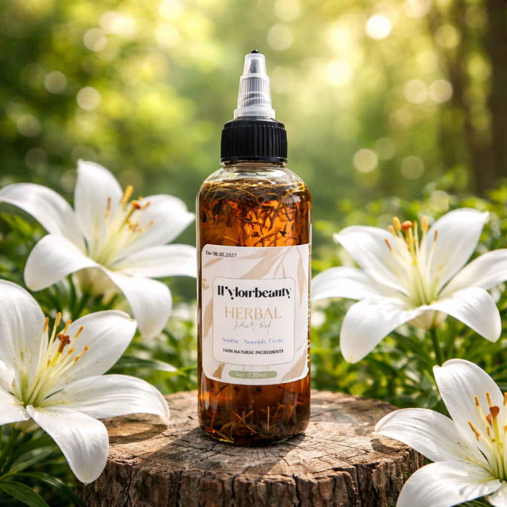 HERBAL HAIR GROWTH OIL (4oz.) *Scalp Health, Reduce Hair Loss & Promote Growth*