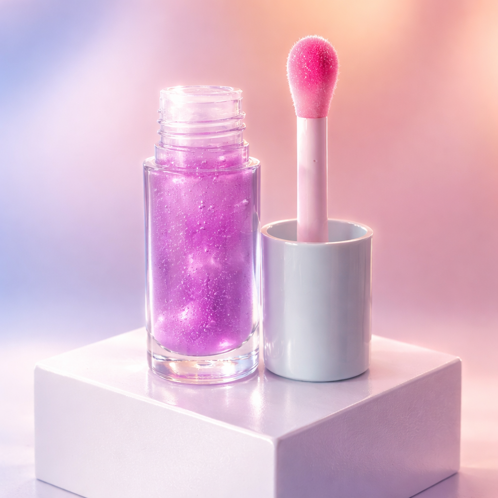 THE LOTUS Blue Tansy Lip Tint Serum Gloss (*Antiaging* Soothes Capped Lips, Nourishes