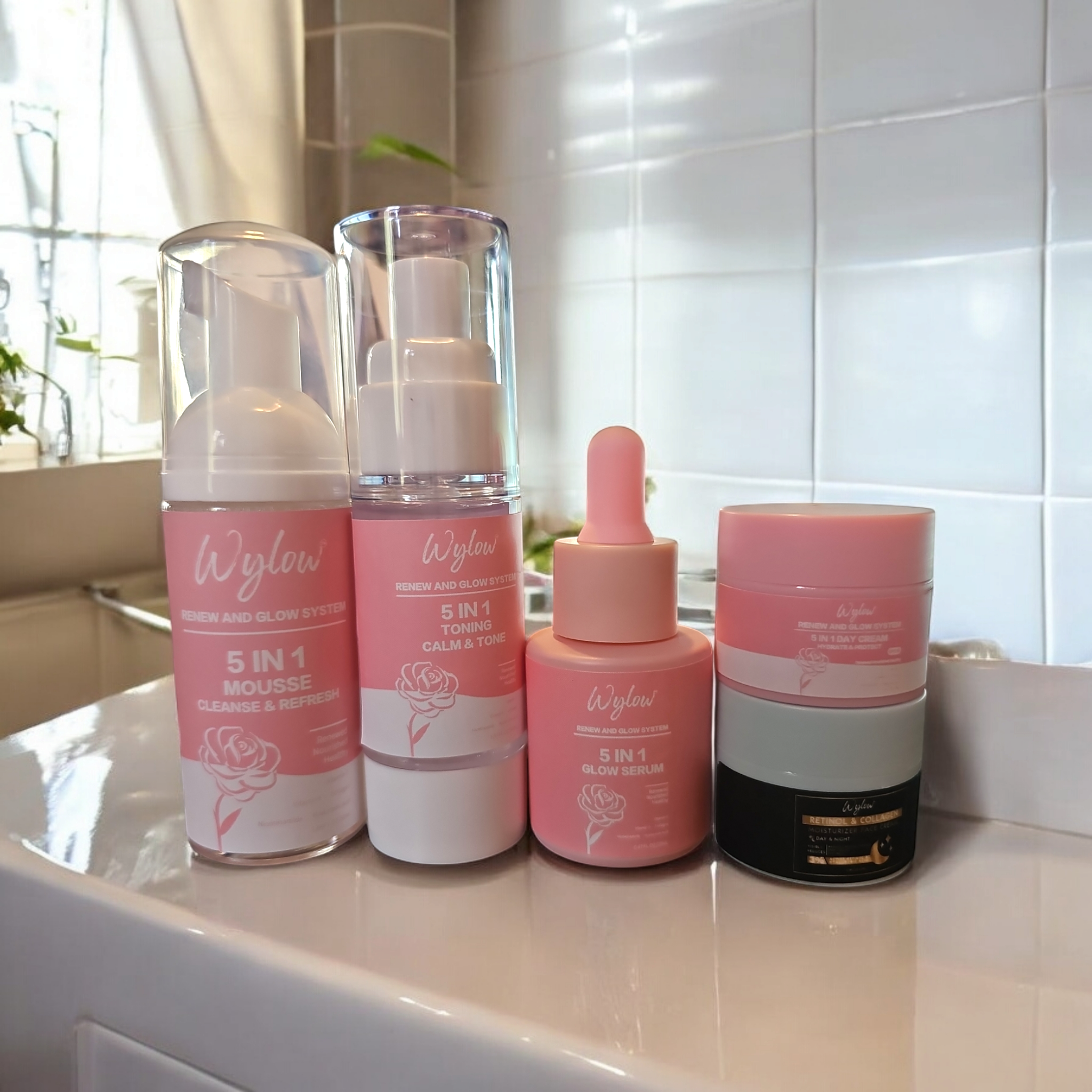 RENEW & GLOW TRAVEL/TRIAL Skincare Set (5 Piece) *Anti-Aging, All Skin Types*