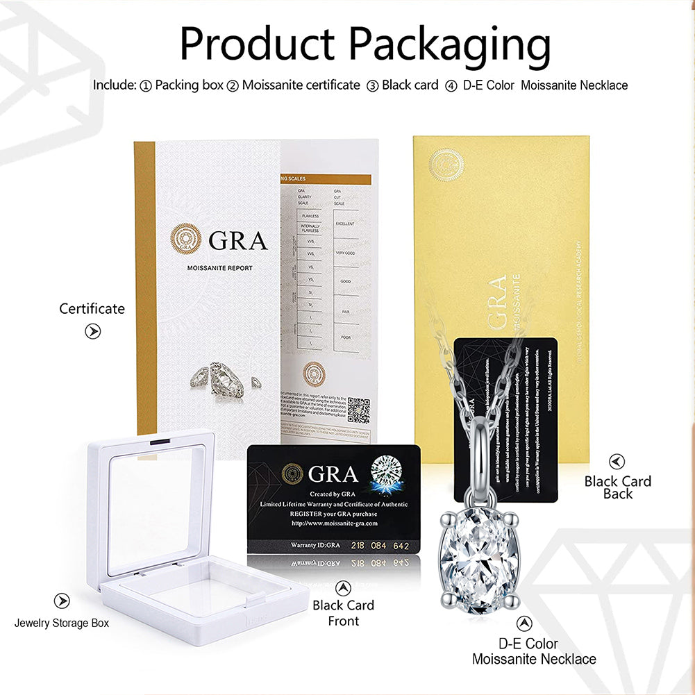 Wylow Jewels DIAMOND OVAL PENDANT (Moissanite or CZ Stone) Sterling Silver