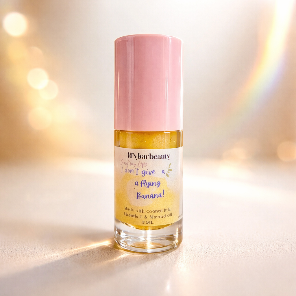 I DON'T GIVE A FLYING BANANA High Shine Lip Gloss (Light Yellow with Sparkle)