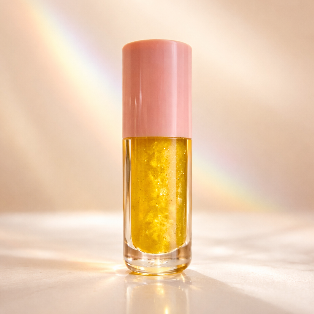 I DON'T GIVE A FLYING BANANA High Shine Lip Gloss (Light Yellow with Sparkle)