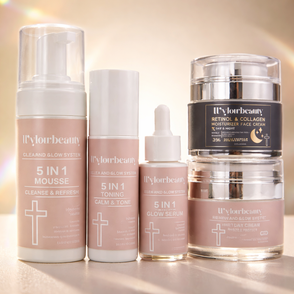 RENEW & GLOW FULL SIZE Skincare Set (5 Piece) *Anti-Aging, All Skin Types*