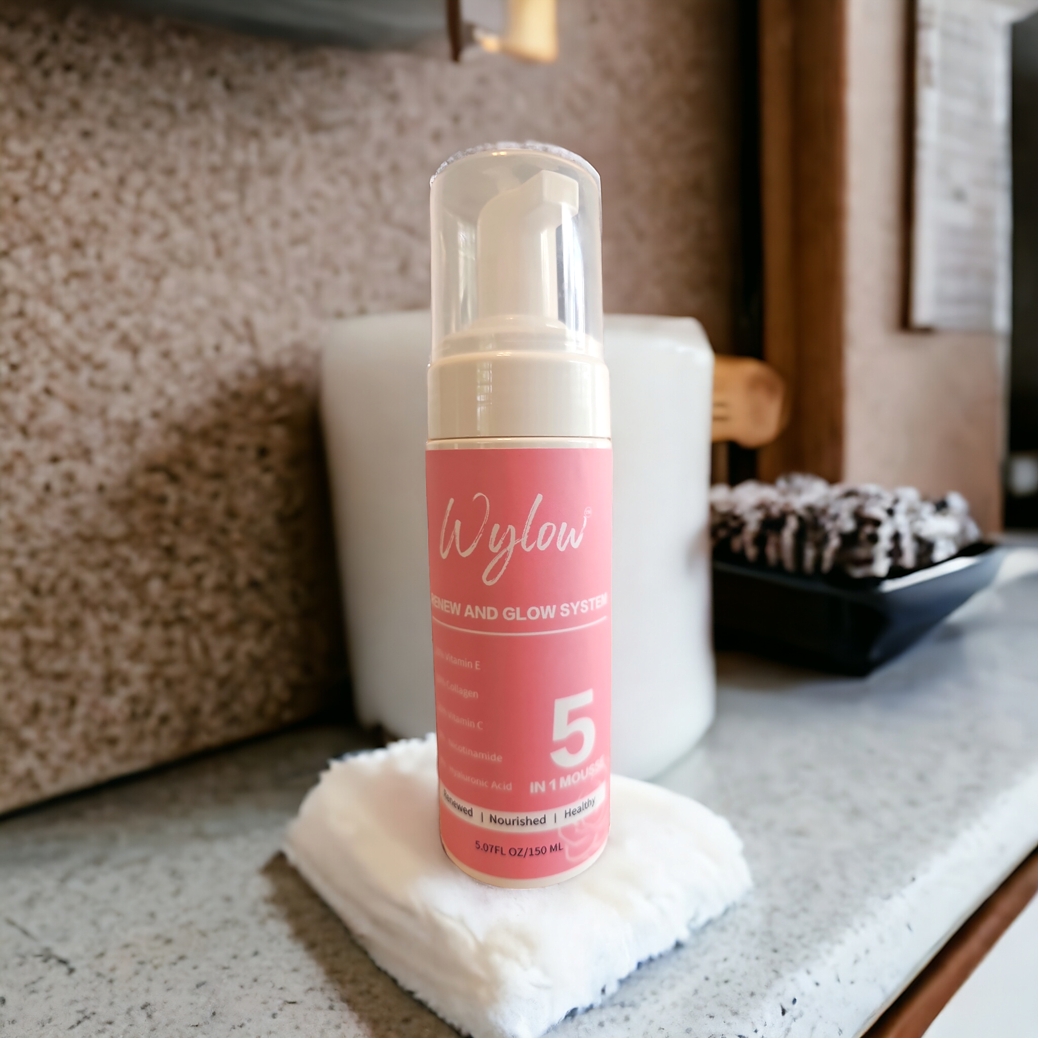 RENEW & GLOW CLEANSING MOUSSE  *Pore Clearing, Antiaging, All Skin Types* (5oz.)