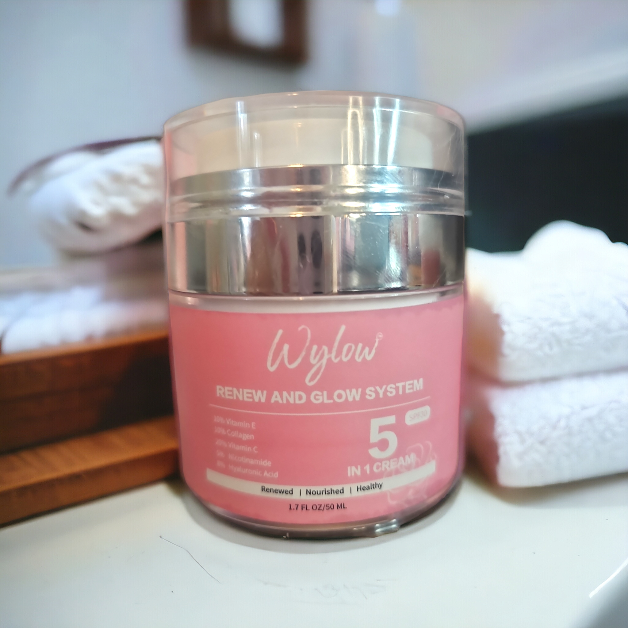 RENEW & GLOW DAY CREAM W/SPF 30 (FULL & TRAVEL SIZE) *All Skin Types, Hydrate, Protect*