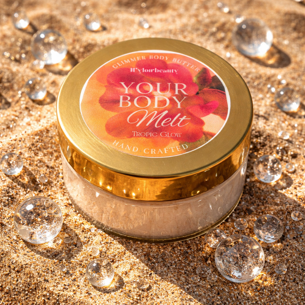 YOUR POWER GLOW BODY MELT Glimmer Body Butter *Shea & Mango Butter* Micro shimmer (Antiaging Formula)